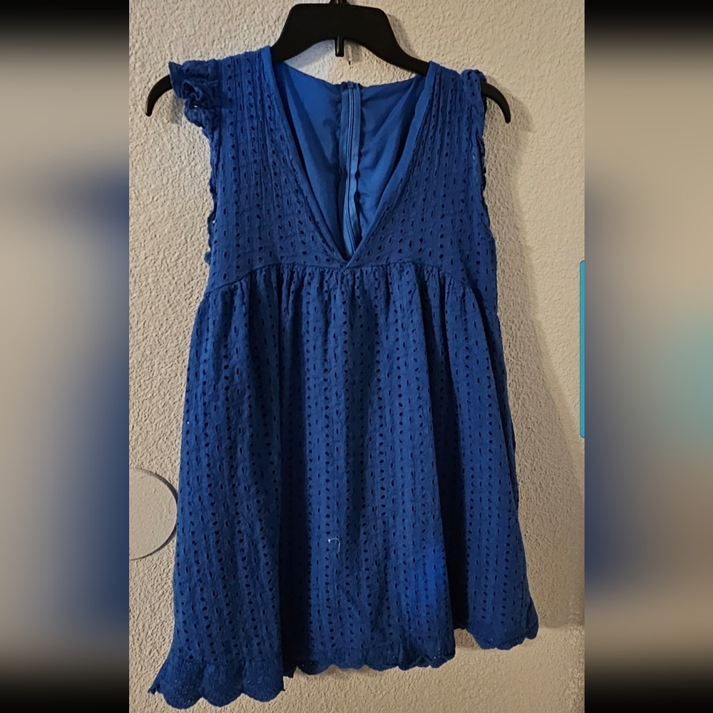 Blue Eyelet Dress
